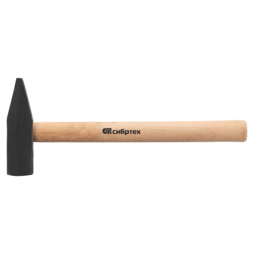 Молоток слесарный 1500 г, квадратный боек, деревянная рукоятка Сибртех фото 2