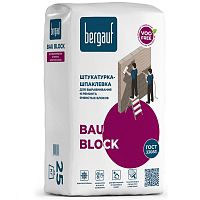 Штукатурка-шпаклевка цементная Bergauf Bau Block 25 кг