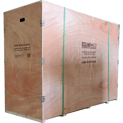 Компрессор поршневой KraftWell 10 бар, 300 л, 380В, сеть 380 В, произв-ть 670 л/мин., объем ресивера 300 л KRW-AC670-300L фото 6