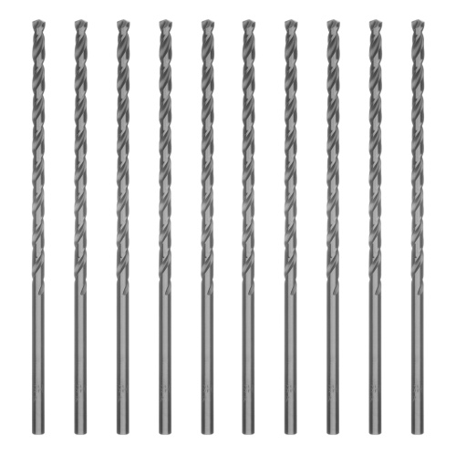 Сверло по металлу, 4 х 119 мм, полированное, удл, HSS, 10 шт, цилиндрический хвостовик Matrix