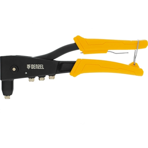 Заклепочник Denzel ручной, 255 мм, литой, усиленный, заклепки 2,4-3,2-4,0-4,8 мм 40441