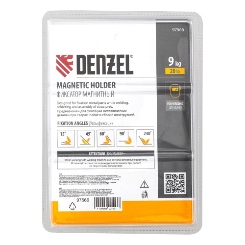 Фиксатор магнитный для сварочных работ усилие 25 LB, 30х45х60х75х90х135 град. Denzel фото 5