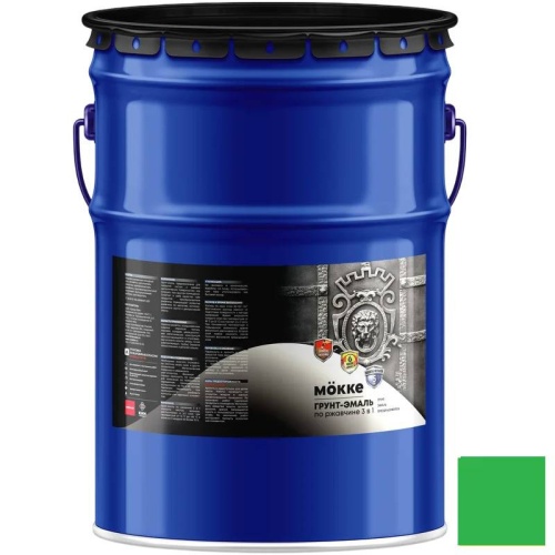 Грунт-эмаль алкидно-уретановая Mokke 01034 3 в 1 зеленая 20 кг