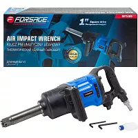 Пневмогайковерт ударный с длинным валом Forsage реверсом и регулировкой усилия 1'' (2700Hм) F-RP7485(50504)