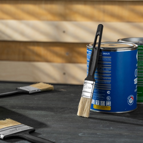 Кисть флейцевая "Стандарт", 25 х 6 мм, натуральная щетина, пластиковая ручка Сибртех фото 6