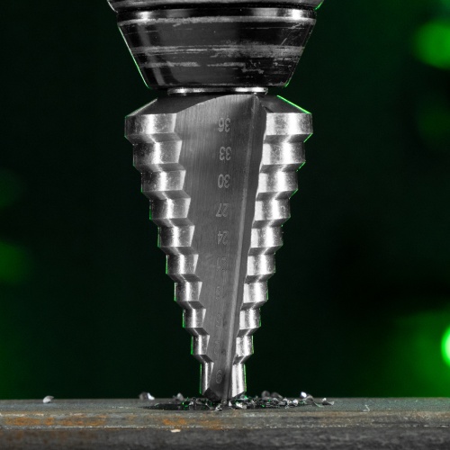 Сверло ступенчатое по металлу, 9-12-15-18-21-24-27-30-33-36 мм, 4241 Сибртех фото 9