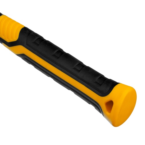 Киянка резиновая, 450 г, черная, фибергласовая рукоятка c TPR покрытием Denzel фото 4