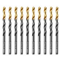 Сверло по металлу, 5,5 мм, HSS-Tin, Golden Tip, 10 шт. Denzel