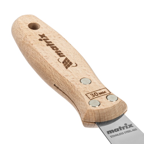 Шпательная лопатка из нержавеющей стали, 30 мм, буковая рукоятка, EFP Matrix фото 6