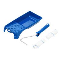 Малярный набор для работ с водными красками: кювета 150 мм х 290 мм и мини-валик 110 мм Сибртех