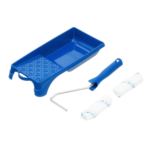 Малярный набор для работ с водными красками: кювета 150 мм х 290 мм и мини-валик 110 мм Сибртех