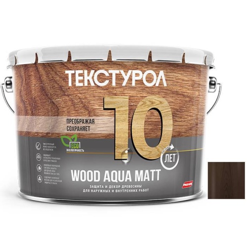 Средство для защиты древесины Текстурол Wood Aqua Matt 13922 Орех 10 л