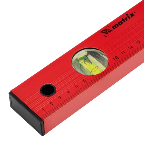 Уровень алюминиевый, 400 мм, 3 глазка, красный, линейка Matrix фото 4 Уровень алюминиевый, 400 мм, 3 глазка, красный, линейка Matrix фото 4