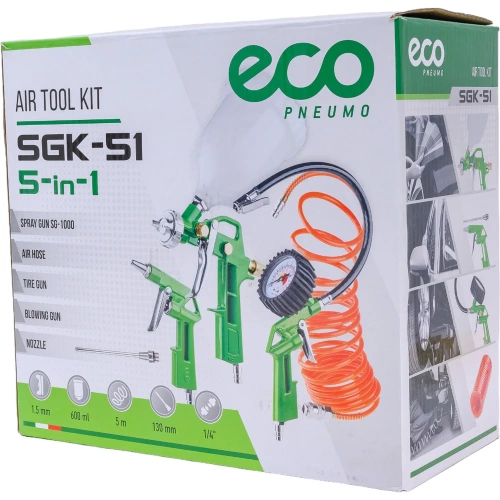 Набор пневмоинструмента ECO 5 предметов SGK-51 фото 5