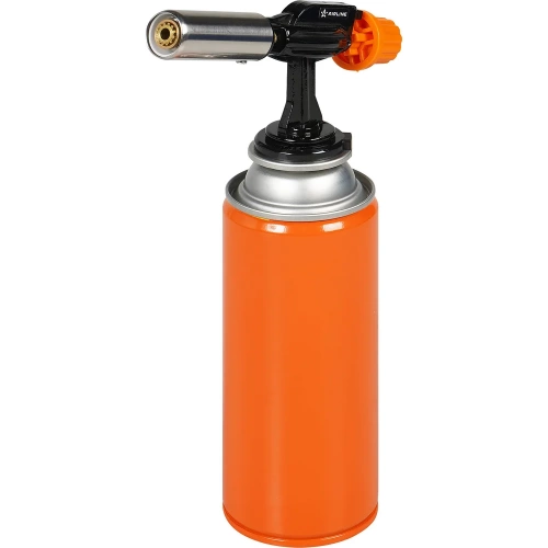 Горелка газовая Airline на цанговый баллон, пьeзоподжиг, сопло D22x55мм, с керамикой, металл ADGT005 фото 8