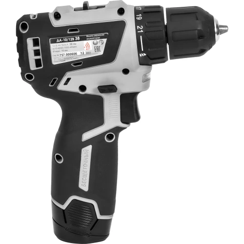 Бесщеточная аккумуляторная дрель-шуруповерт Интерскол МиниМАКС ДА-10/12В 38 Li-ion, кейс, 2 аккум., 2,5Ач, ЗУ 757.2.2.45 фото 3 Бесщеточная аккумуляторная дрель-шуруповерт Интерскол МиниМАКС ДА-10/12В 38 Li-ion, кейс, 2 аккум., 2,5Ач, ЗУ 757.2.2.45 фото 3