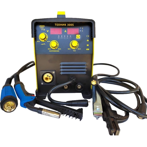 Полуавтомат ТД Техник ТЕХНИК П-300S ПРОФ. 250А 80%ПН ММА+СО2 цифр. табло евро, горелка, масса, кабель, электрододержатель 14 фото 7