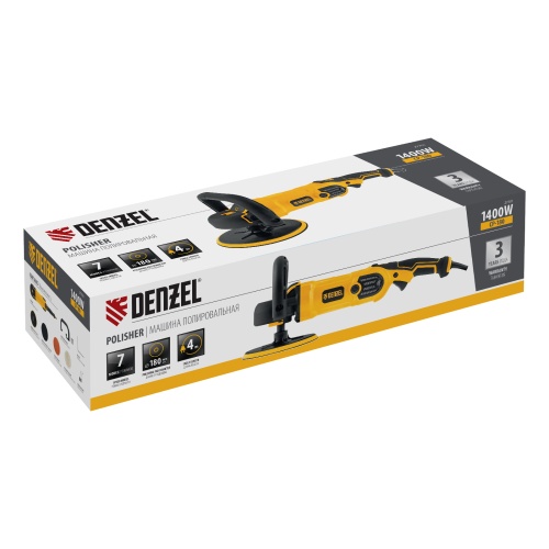 Машина полировальная CP-180, 1400 Вт, 180 мм, 0-3000 об/мин Denzel фото 5