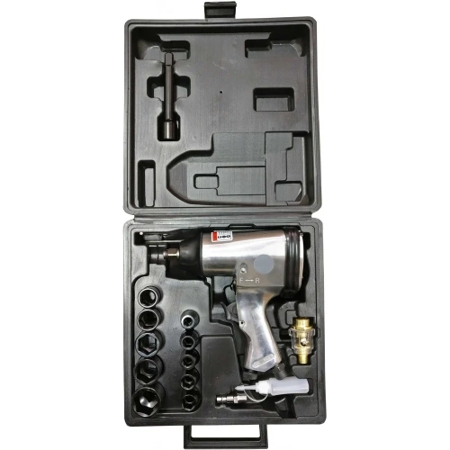 Гайковерт пневматический BYAROSS 1/2, в кейсе с комплектом головок 9,10,11,13,14,17,19,22,24,27, удлинитель125, масленка+ниппель, 2.2 кг FD-2508K фото 3 Гайковерт пневматический BYAROSS 1/2, в кейсе с комплектом головок 9,10,11,13,14,17,19,22,24,27, удлинитель125, масленка+ниппель, 2.2 кг FD-2508K фото 3