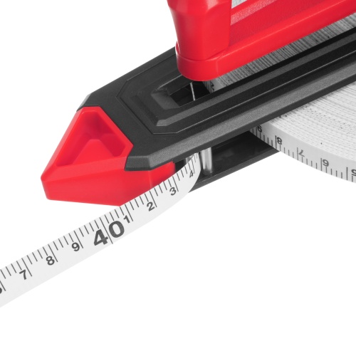 Рулетка геодезическая 100 м х 12,5 мм, открытый корпус, фиберглассовая лента Matrix фото 9