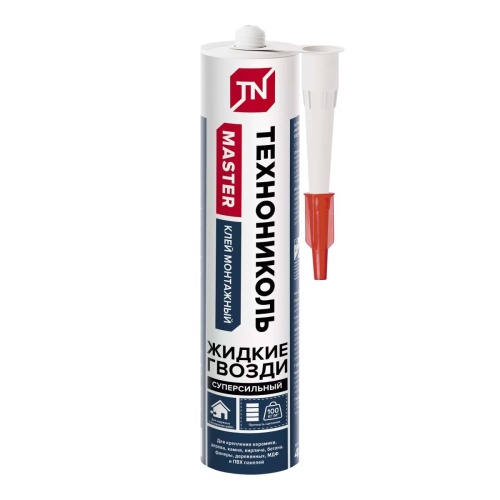Клей ТЕХНОНИКОЛЬ MASTER акриловый Суперсильный, белый, 280 мл, 12 шт