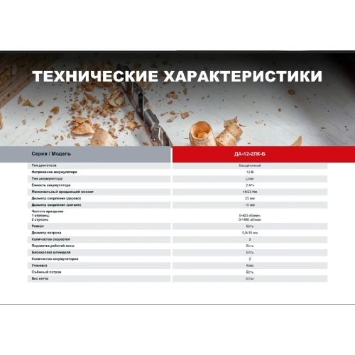 Дрель-шуруповерт аккумуляторная Ресанта ДА-12-2ЛК-Б бесщеточный двигатель 75/14/24 фото 4 Дрель-шуруповерт аккумуляторная Ресанта ДА-12-2ЛК-Б бесщеточный двигатель 75/14/24 фото 4