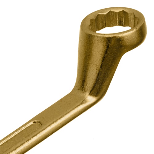 Ключ накидной, 24 х 27 мм, желтый цинк Сибртех фото 4