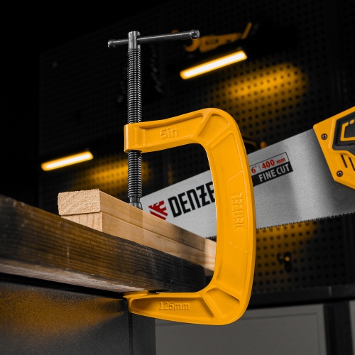 Струбцина G-образная, усиленная, 125 мм Denzel фото 13