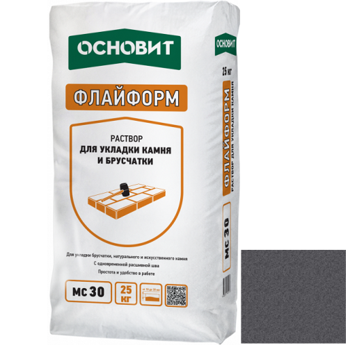 Раствор кладочный Основит Флайформ MC30 022 темно-серый 25 кг