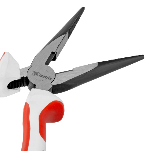 Длинногубцы прямые Premium, 180 мм, трехкомпонентные рукоятки Matrix фото 5