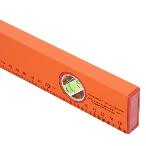 Уровень алюминиевый, 800 мм, 3 глазка, желтый, линейка Sparta фото 2