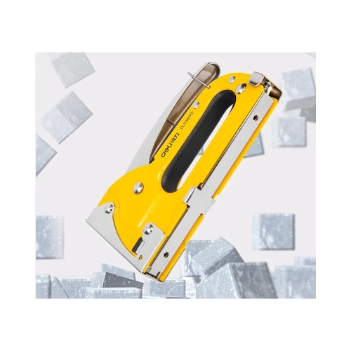 Cтроительный мебельный металлический степлер DELI DL238001 D-скобы, тип 53А, 4-8мм 98415 фото 10