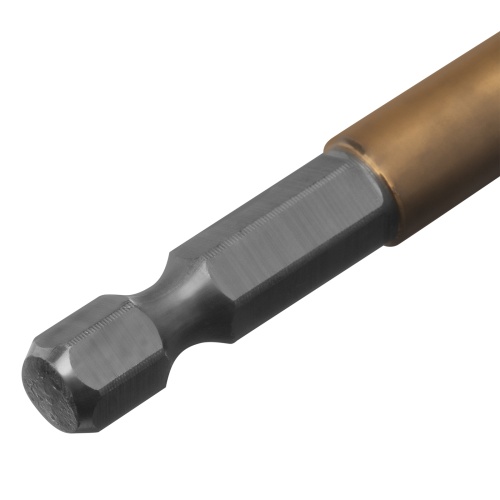 Сверло по металлу, 8 мм, HSS, нитридтитановое покрытие, шестигранный хвостовик Matrix фото 4