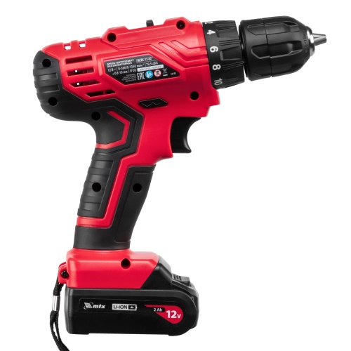 Дрель-шуруповерт аккумуляторная MCDL-12-02, Li-Ion, 12 В, 2 акк. MTX фото 7