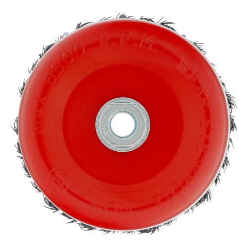 Щетка для УШМ Heavy Duty, 125 мм, М14, "чашка", крученая проволока 0.5 мм Matrix фото 3