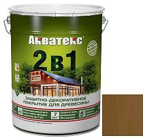 Покрытие алкидное защитно-декоративное для древесины Акватекс 2 в 1 полуматовое Дуб 2,7 л