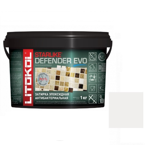 Затирка эпоксидная для швов Litokol Starlike Defender Evo S.102 Bianco Ghiacco 1 кг