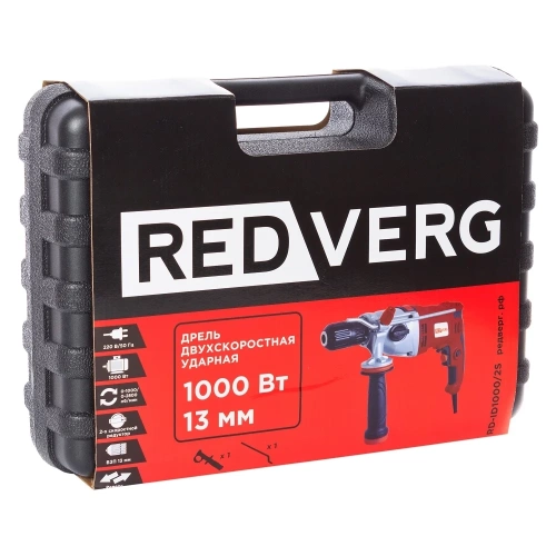 Ударная дрель REDVERG RD-ID1000/2S 6615513 фото 8 Ударная дрель REDVERG RD-ID1000/2S 6615513 фото 8