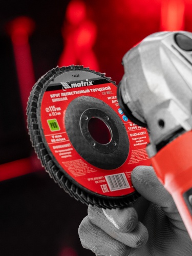 Круг лепестковый торцевой, P 80, 115 х 22.2 мм Matrix фото 5
