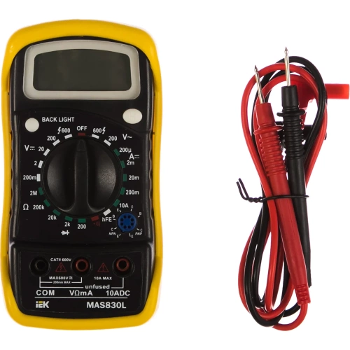 Цифровой мультиметр IEK Master MAS830L TMD-3L-830 3669447 фото 6