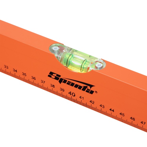 Уровень алюминиевый, 800 мм, 3 глазка, желтый, линейка Sparta фото 5