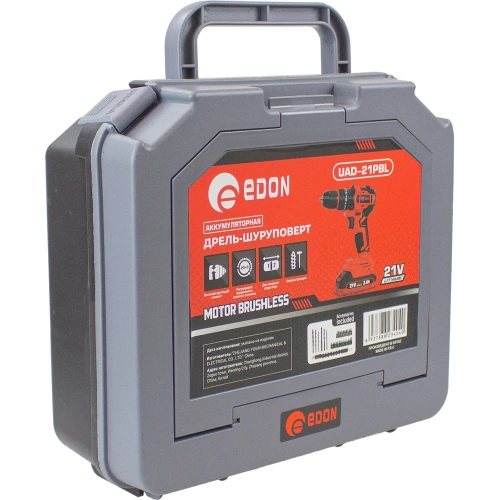 Аккумуляторная ударная бесщеточная дрель-шуруповерт EDON UAD-21PBL 27519 фото 9 Аккумуляторная ударная бесщеточная дрель-шуруповерт EDON UAD-21PBL 27519 фото 9