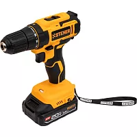 Дрель-шуруповерт STEHER 20 В, 40 Н·м, 1 АКБ LMS (2 А·ч), CD-40-21
