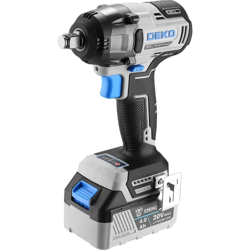 Аккумуляторный бесщеточный гайковерт DEKO DKIS, 20В, 2х4.0Ач, 400Нм, в кейсе 063-4432 фото 6