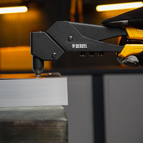 Заклепочник Denzel ручной, 285 мм, поворотный, 0-360, заклепки 2,4-3,2-4,0-4,8 мм 40442 фото 7 Заклепочник Denzel ручной, 285 мм, поворотный, 0-360, заклепки 2,4-3,2-4,0-4,8 мм 40442 фото 7