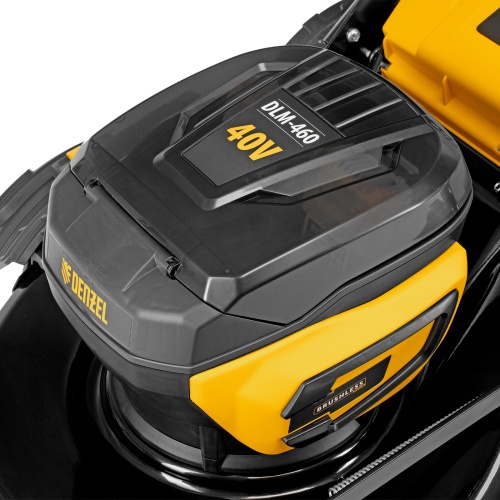 Газонокосилка аккумуляторная бесщет. DLM-460, 460 мм, травосб. 65 л., Li-Ion, 40 В Denzel фото 18