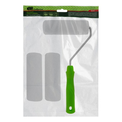 Валик "Поролон" с ручкой и 2 шубки 140 мм, D 42 мм, D ручки 6 мм Сибртех фото 6