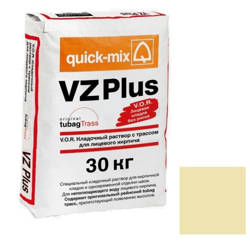 Смесь кладочная легкая Quick-Mix с трассом светло-бежевая 30 кг