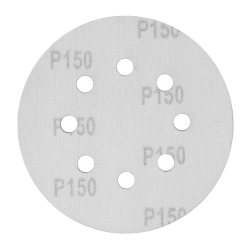 Круг абразивный на ворсовой подложке под "липучку", перфорированный, P 150, 125 мм, 5 шт Сибртех фото 3