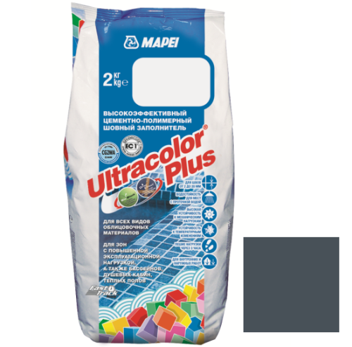 Затирка Mapei Ultracolor Plus 114 Антрацит 2 кг